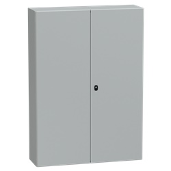 Cassetta in acciaio montata a parete, Spacial S3D, porta piena senza piastra 1400x1000x300, IP55, IK10