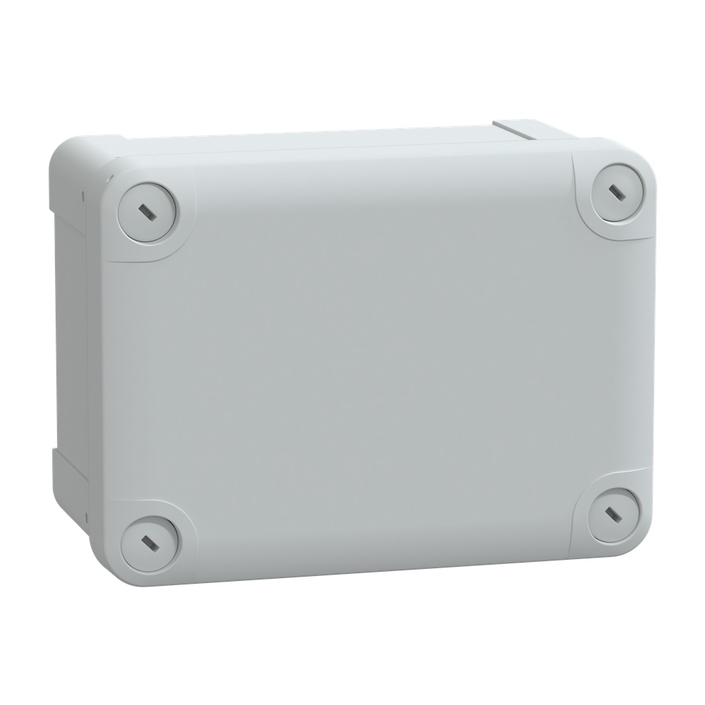 Scatola PC IP66 IK08 RAL7035 Int.H150W105D80 Ext.H164W121D87 coperchio PC opaco