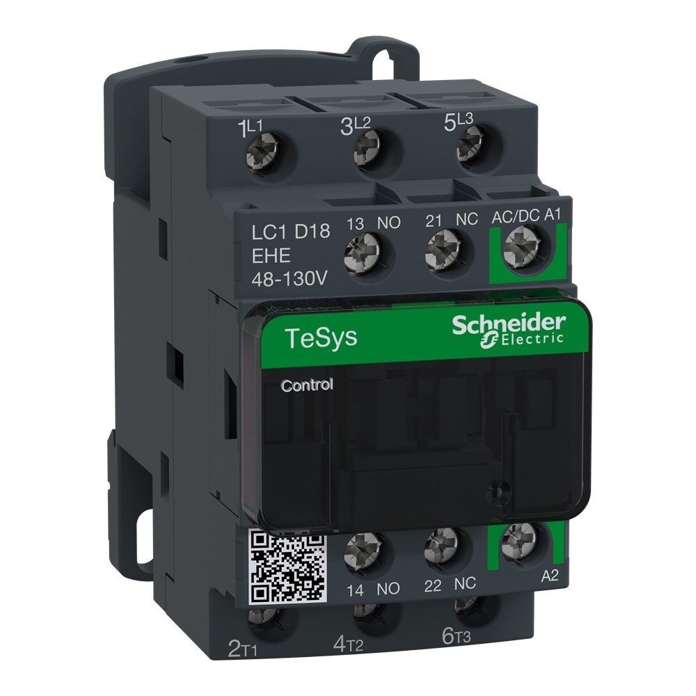 TeSys D Green contattore - 3P - <= 440 V - 18 A AC-3 - 48...130 V AC/DC