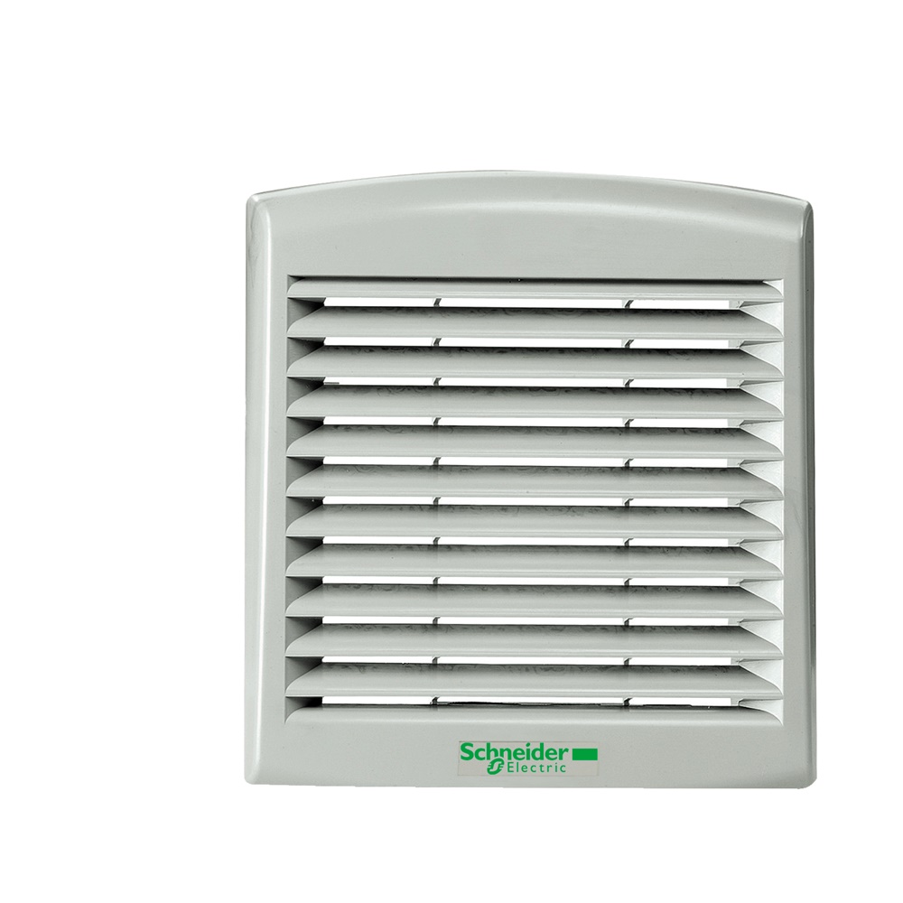Griglia uscita 92x92 mm plastica termoplastica ASA PC grigio RAL 7035 IP54 con filtro termica ClimaSys CV