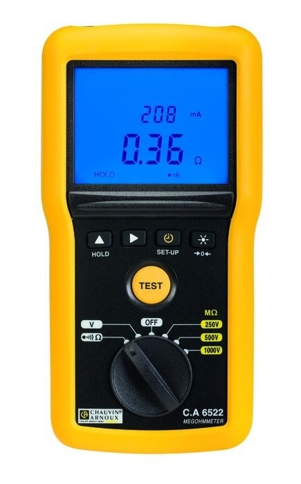Tester isolamento digitale Chauvin Arnoux CA 6522 Megaohm 250-500-1000Vdc uso elettrico professionale