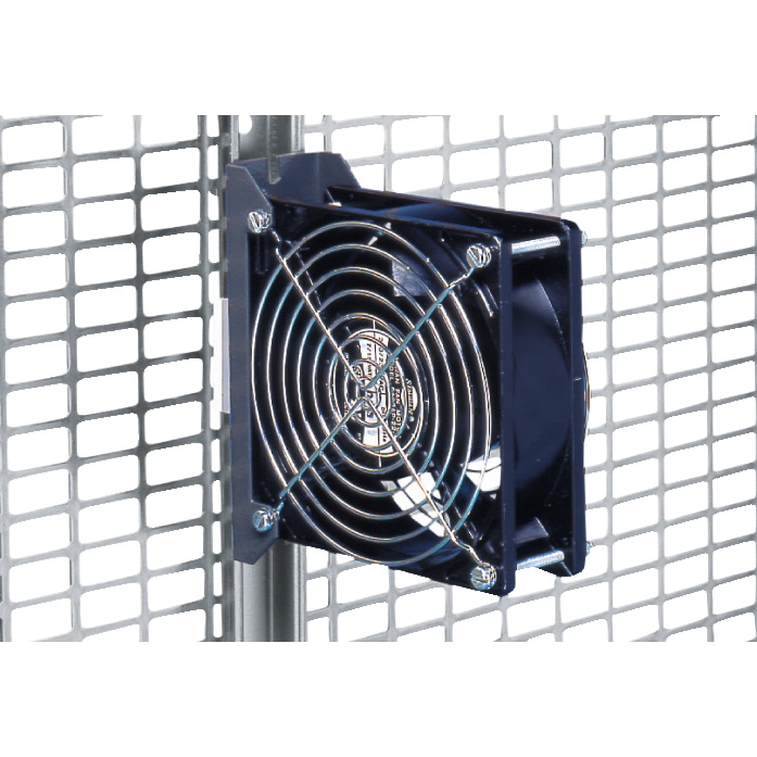 Ventilatore miscelazione acciaio 17W 230V griglie protettive 170m3/h silenzioso