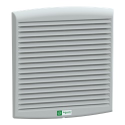 Ventilatore 24V DC 262 m3/h 7035 grigio IP54 con filtro anti-insetti e protezione completa