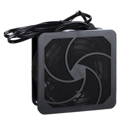 Ventilatore monofase 125x125 mm 230V con filtro e griglia plastica per raffreddamento elettronica