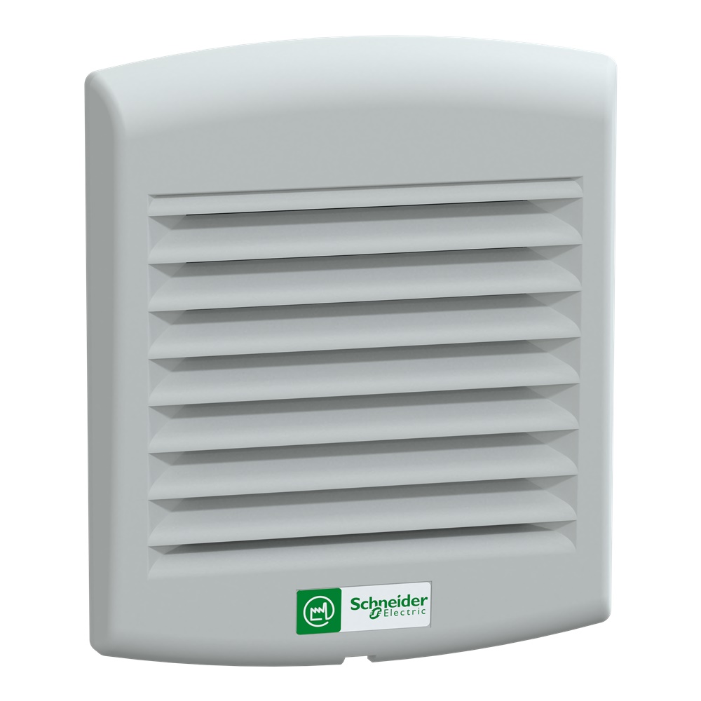 Ventilatore 38 m3/h 230V grigio RAL7035 con filtro IP54 per raffreddamento affidabile