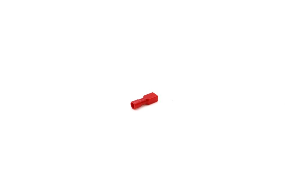 Innesto femmina rosso 4,8x0,8 isolato per impianti elettrici