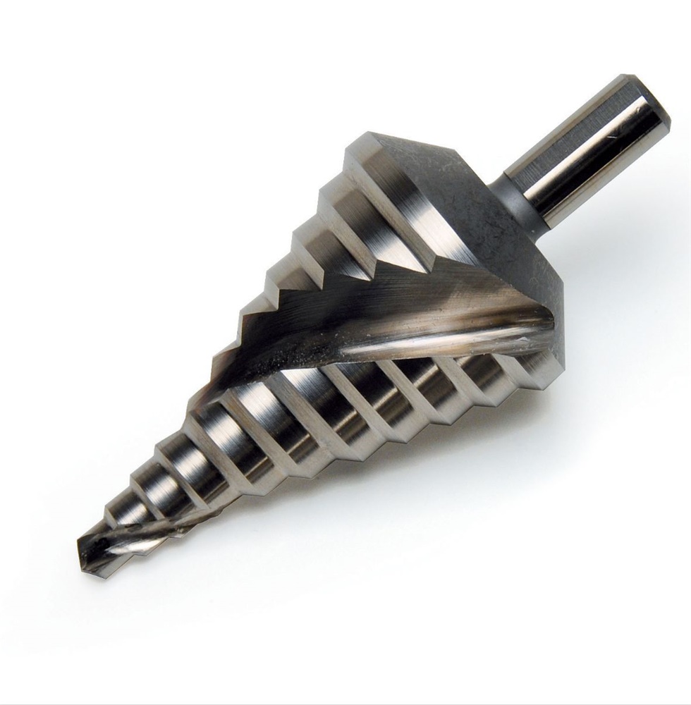 Fresa conica a gradini 11 livelli 2mm per fori da 6,5 a 40,5 mm utensile precisione DIN 1412 C
