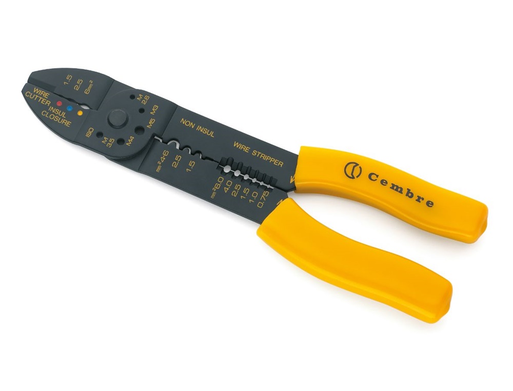 Pinza crimpatrice capicorda 0,25-6 mmq utensile manuale isolamento alta tensione