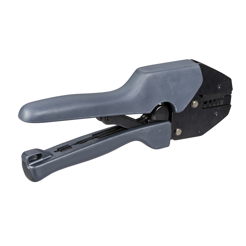 Pinza crimpatrice a cricchetto per terminali - cavi da 0,25 a 6 mm²