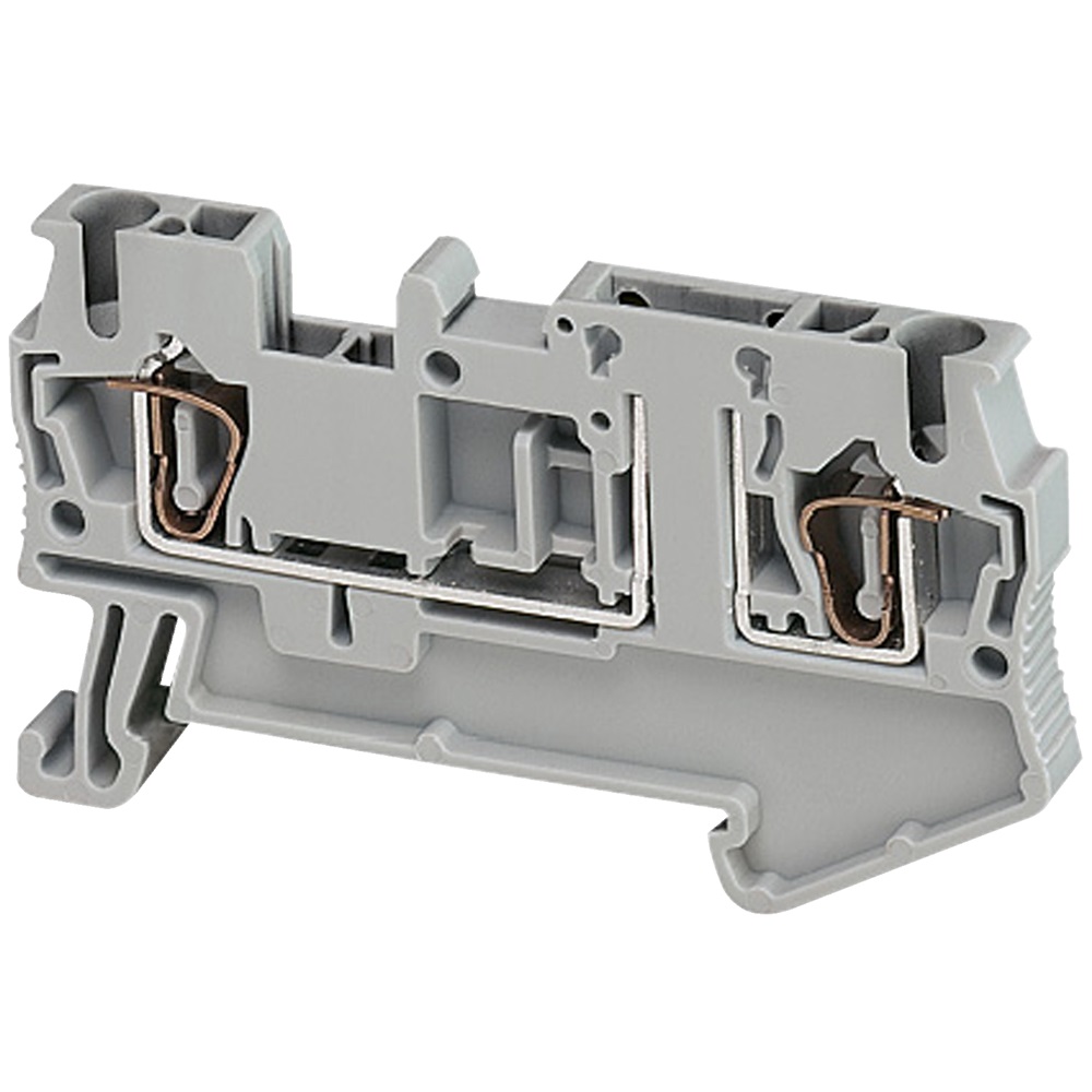 Morsetto molla per sizionamento, 2pt 4 mm² grigio