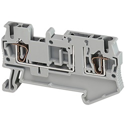 Morsetto molla per sizionamento, 2pt 4 mm² grigio