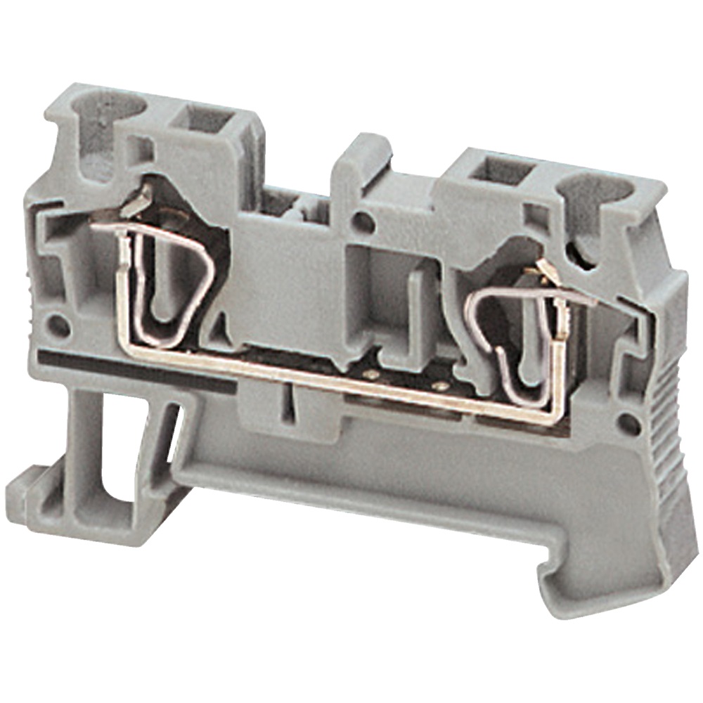 Morsetto molla, 2pt, 4mm², grigio