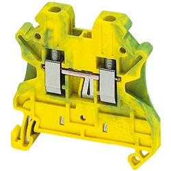 Morsetto vite, terra, 2pt, 2,5 mm²