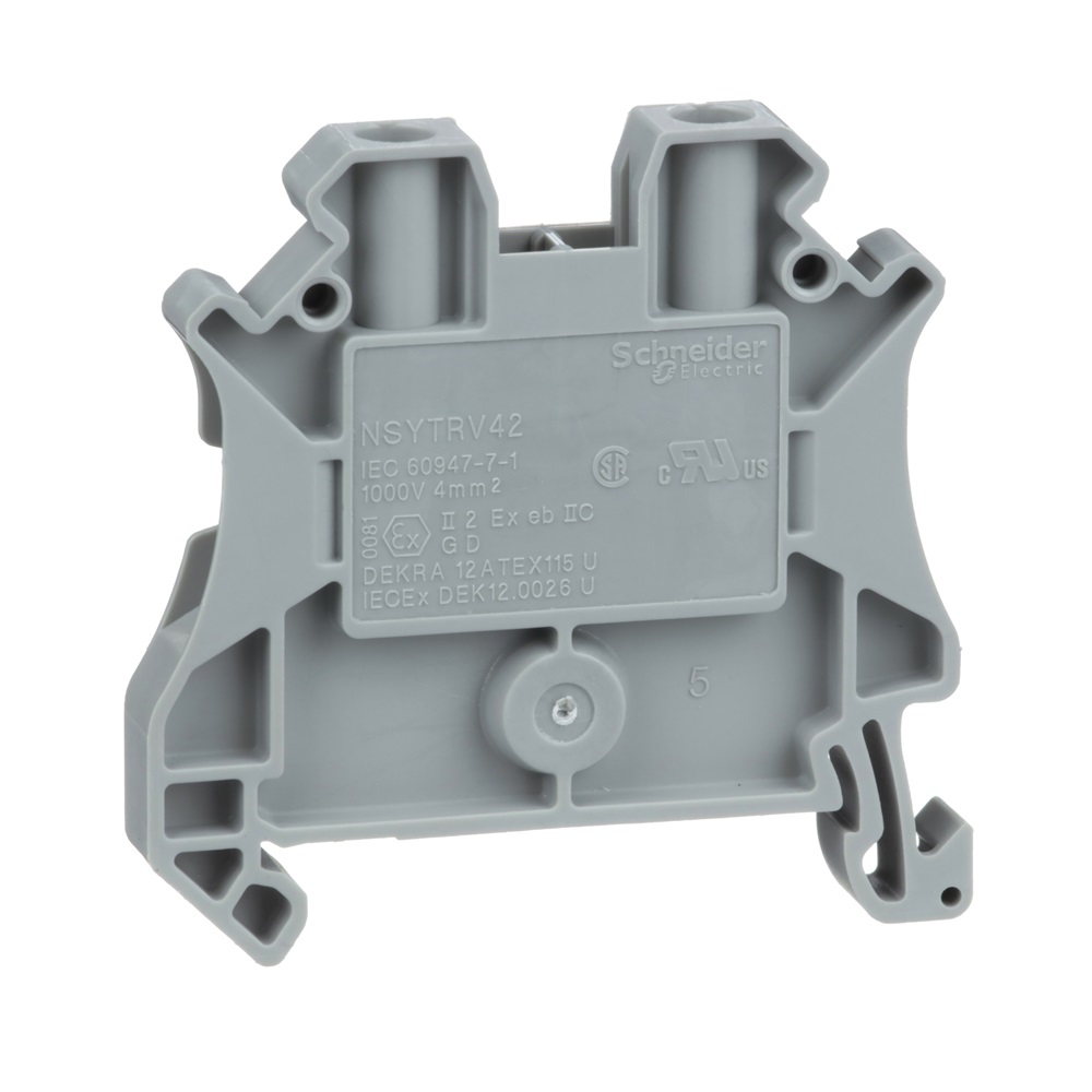 Morsetto vite, 2pt, 4mm² grigio