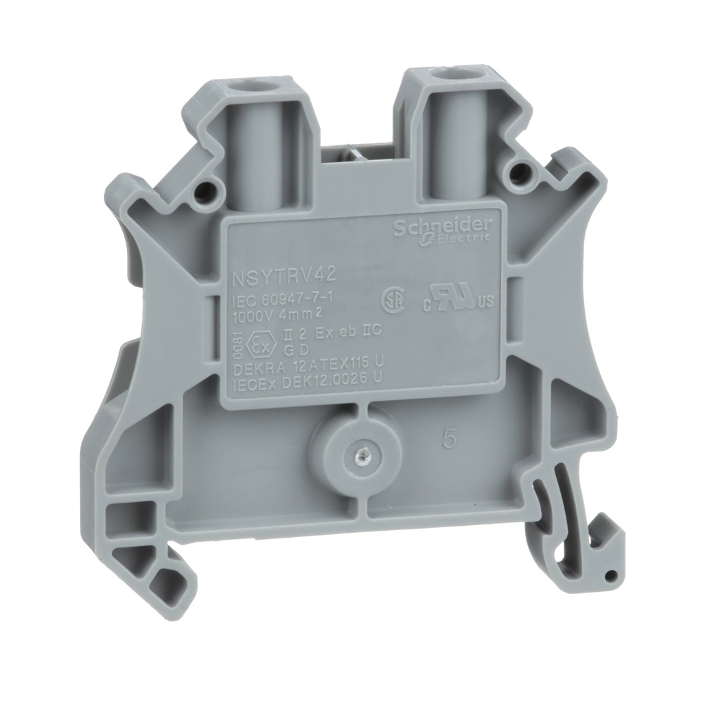 Morsetto vite, 2pt, 4mm² grigio
