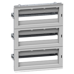 Telaio DLA modulare 48 moduli 18 mm, profondità regolabile 40-85 mm, acciaio grigio RAL 7035 per casse PanelSeT, montaggio rapido e sicuro