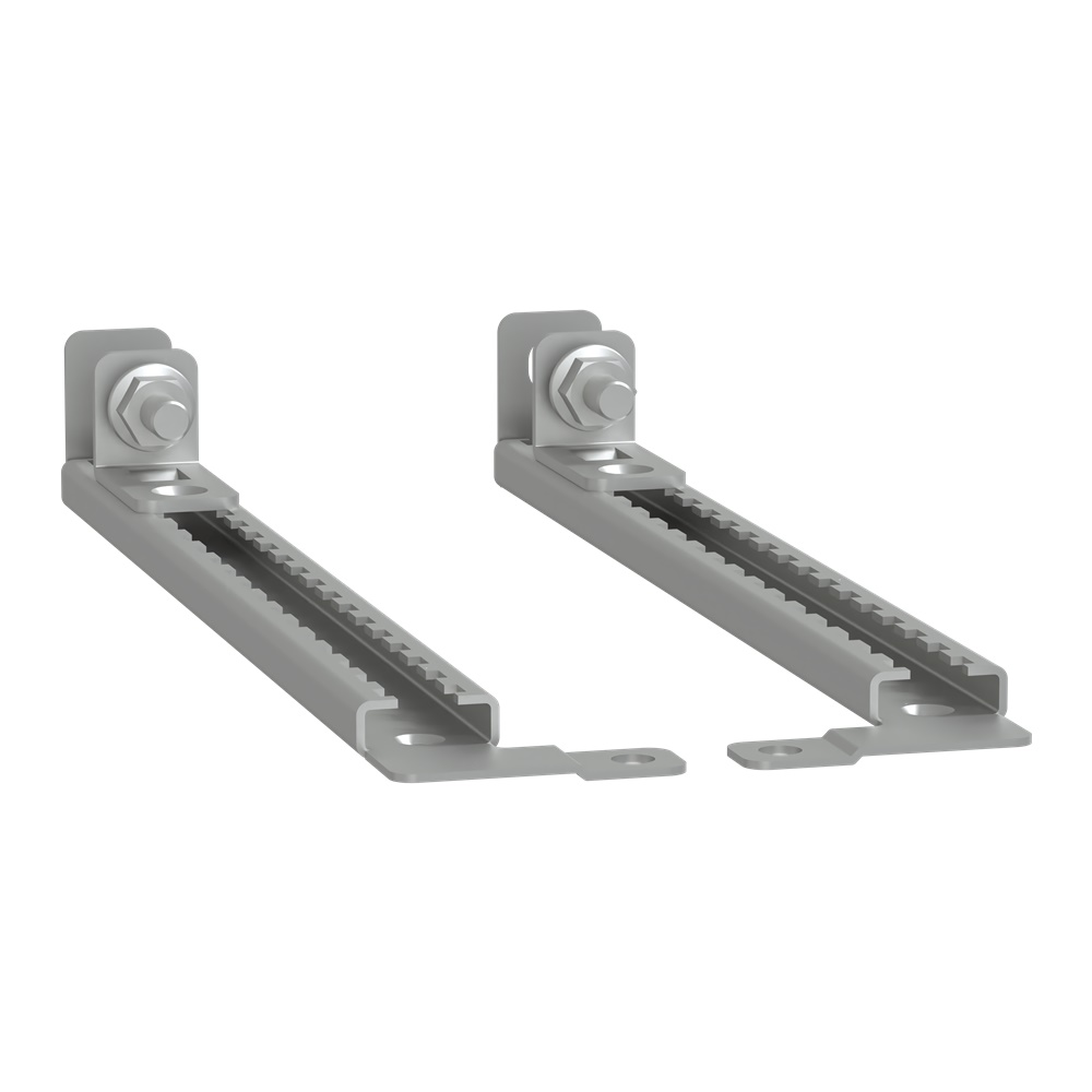 Guide scorrevoli acciaio zincato H350 regolazione profondità 106-306 mm montaggio contenitori