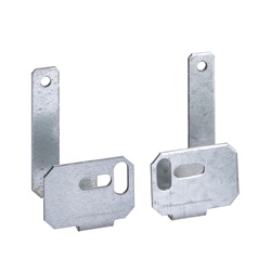 Staffa fissaggio acciaio zincato 90x38x39 mm per cassette PanelSeT con capicorda kit 2 pezzi