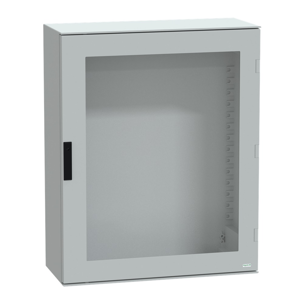 Cassetta in poliestere montata a parete, Thalassa PLM, porta trasparente, 1056x852x350mm, IP66, IK08, RAL 7035