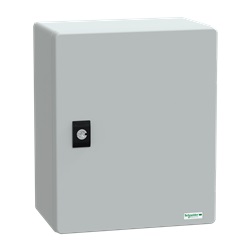 Cassetta in poliestere montata a parete, Thalassa PLM, porta piena, 308x255x160mm, IP66, IK10, RAL 7035