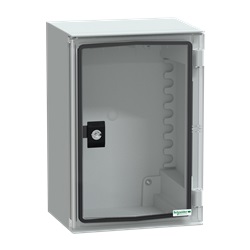 Cassetta in ABS + PC montata a parete, Thalassa PLM, porta trasparente, 310x215x160mm, IP66, IK10, RAL 7035