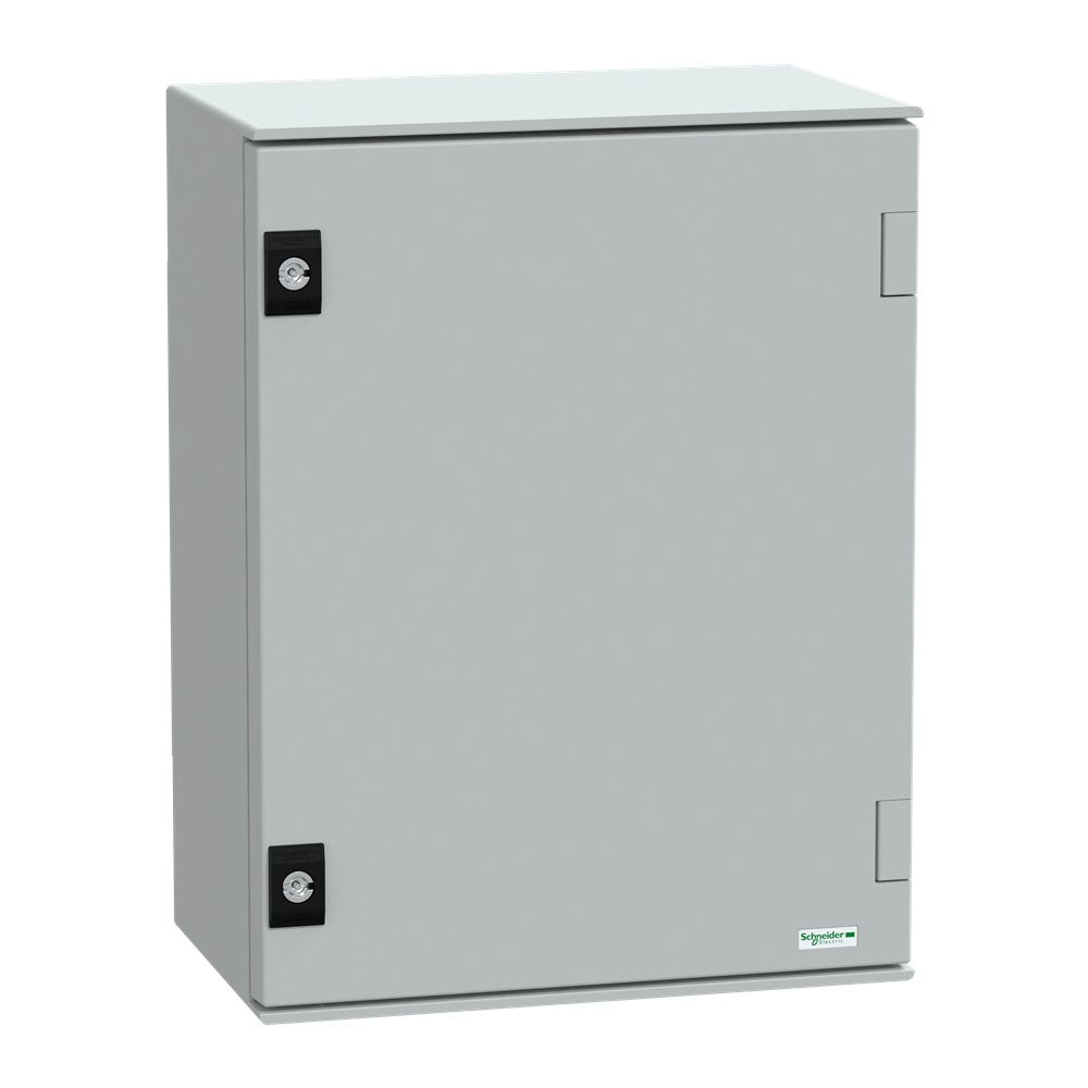 Cassetta in poliestere montata a parete, Thalassa PLM, porta piena, 430x330x200mm, IP66, IK10, RAL 7035