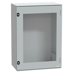 Contenitore elettrico poliestere rinforzato IP66 porta vetro temperato montaggio parete