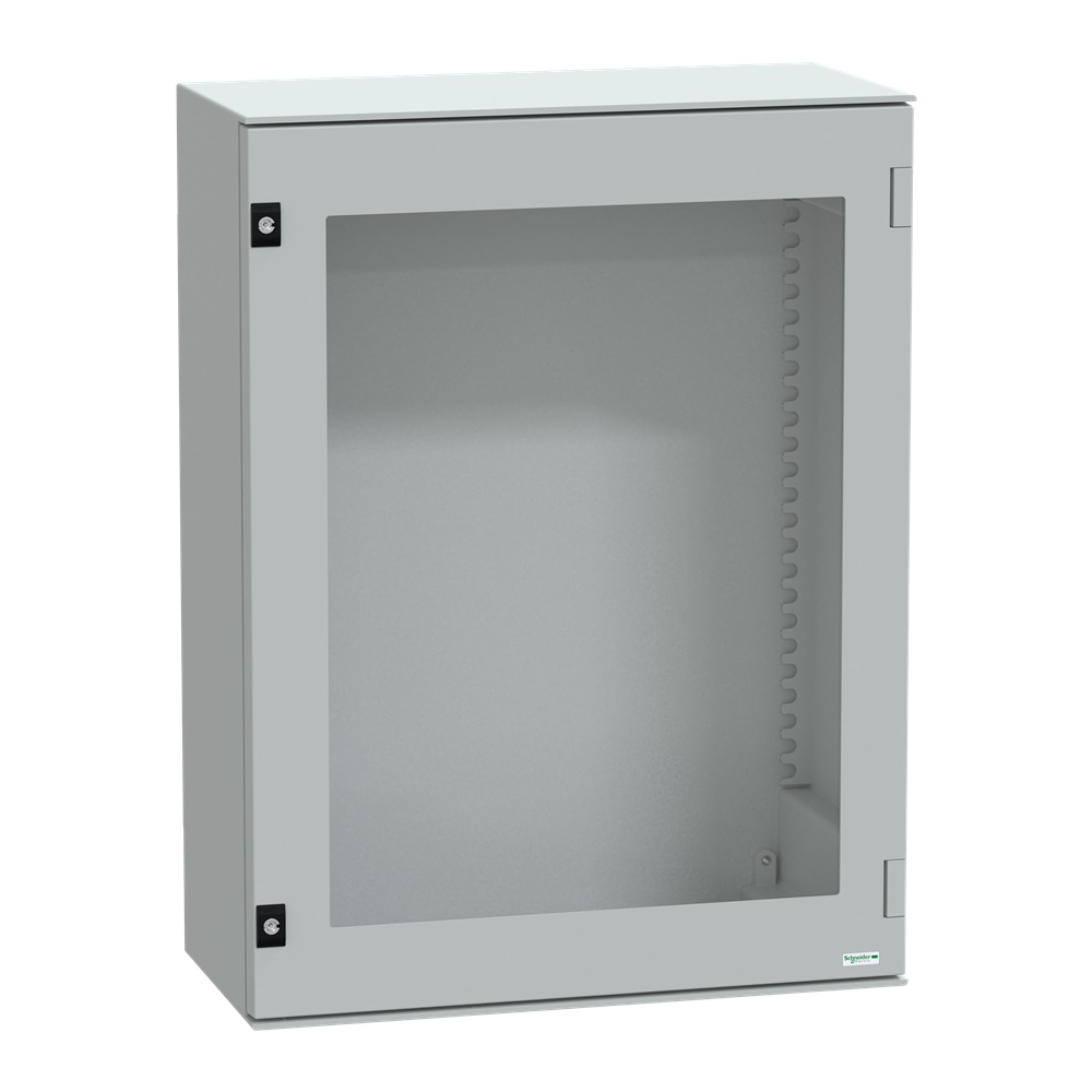 Cassetta in poliestere montata a parete, Thalassa PLM, porta trasparente, 847x636x300mm, IP66, IK08, RAL 7035