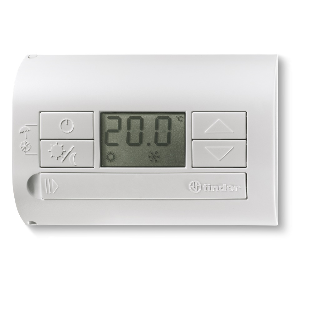Termostato digitale bianco parete 1CO 5A display riscaldamento