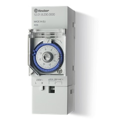 Orologio giornaliero elettromeccanico 36mm 1 canale 16A 230V controllo temporizzato impianti elettrici