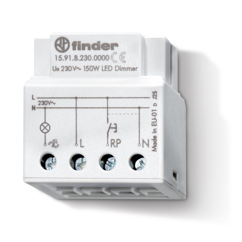 Dimmer incasso universale 100W LED/incandescenza taglio fase ascendente/discendente IP20 grigio