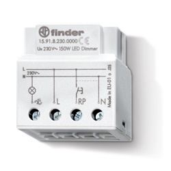 Dimmer incasso universale 100W LED/incandescenza taglio fase ascendente/discendente IP20 grigio
