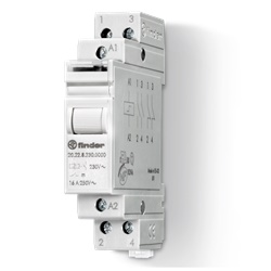 Relè ad impulsi modulare 17,5 mm 2 contatti NO 16 A montaggio guida DIN automazione elettrica