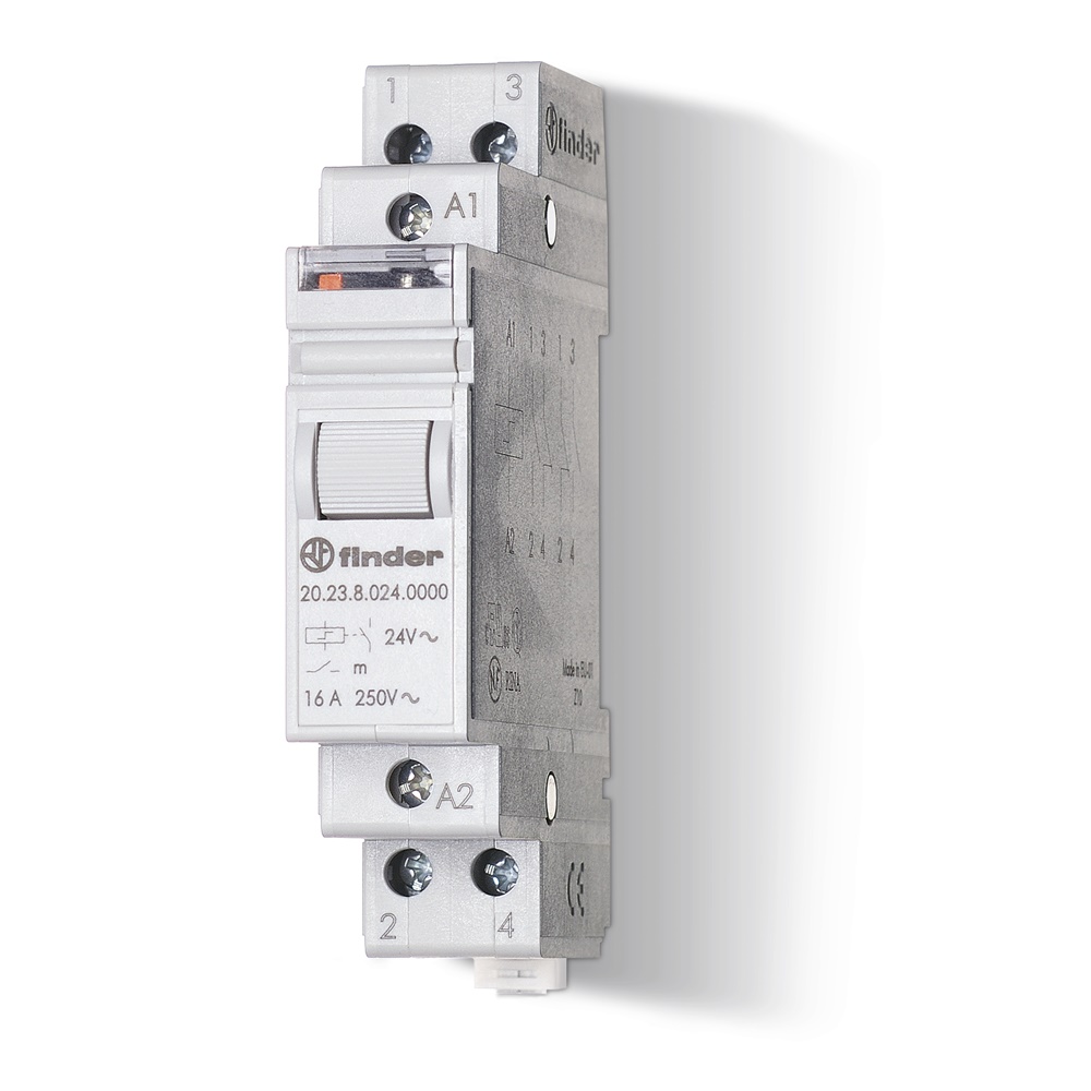 Relè ad impulsi modulare 17,5 mm 1NO+1NC 16A montaggio guida DIN controllo impianti elettrici