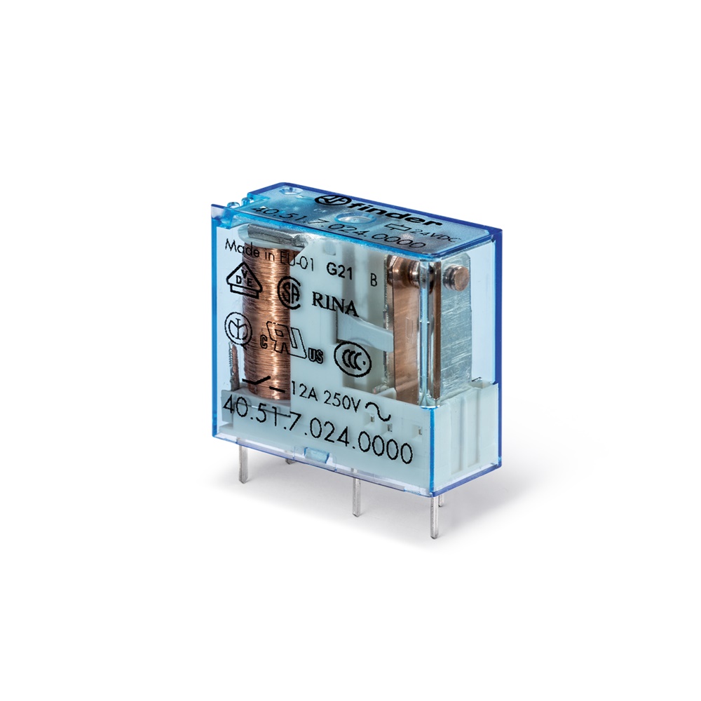 Mini relè compatto 1 contatto 12A 24V DC controllo automazione elettrica
