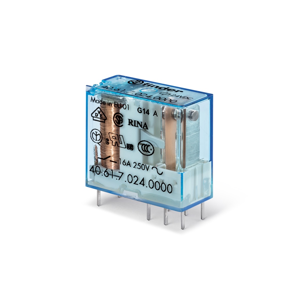 Mini relè per circuito stampato 1 contatto, 16 A AC (50/60Hz) 230 V AgCdO Standard