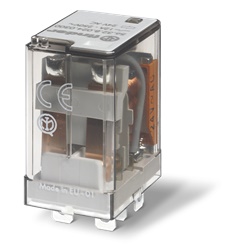 Relè di potenza AC (50/60Hz) 230 V AgNi Pulsante di prova + indicatore meccanico