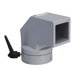 Fissaggio squadra girevole 50 mm alluminio grigio per contenitori orizzontale HMI Spacial S3CM