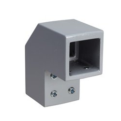 Fissaggio a squadra fisso 50 mm staffa alluminio grigio montaggio tubi orizzontale verticale