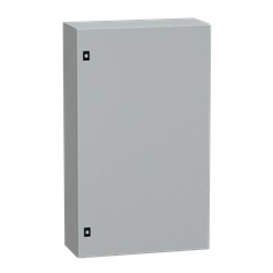 Cassetta acciaio montaggio parete 1000x600x250 porta piena IP66 IK10 grigio RAL7035