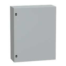 Cassetta acciaio montaggio a parete 1000x800x300 porta piena IP66 IK08 grigio RAL7035