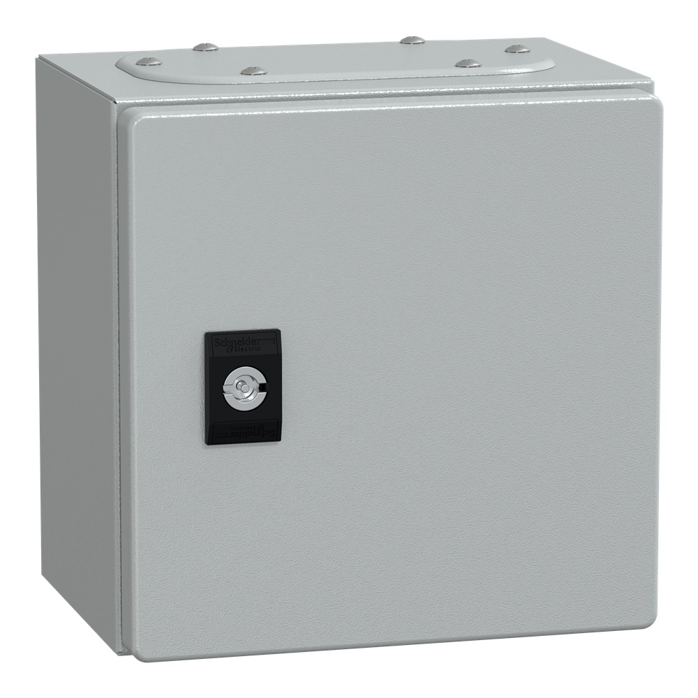 Cassetta acciaio PanelSeT CRN 200x200x150 porta piena IP66 IK08 grigio RAL7035 montaggio parete