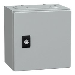 Cassetta acciaio PanelSeT CRN 200x200x150 porta piena IP66 IK08 grigio RAL7035 montaggio parete