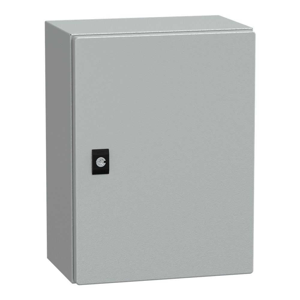 Cassetta acciaio CRN 400x300x200 mm porta piena vetro Securit IP66 IK08 montaggio parete