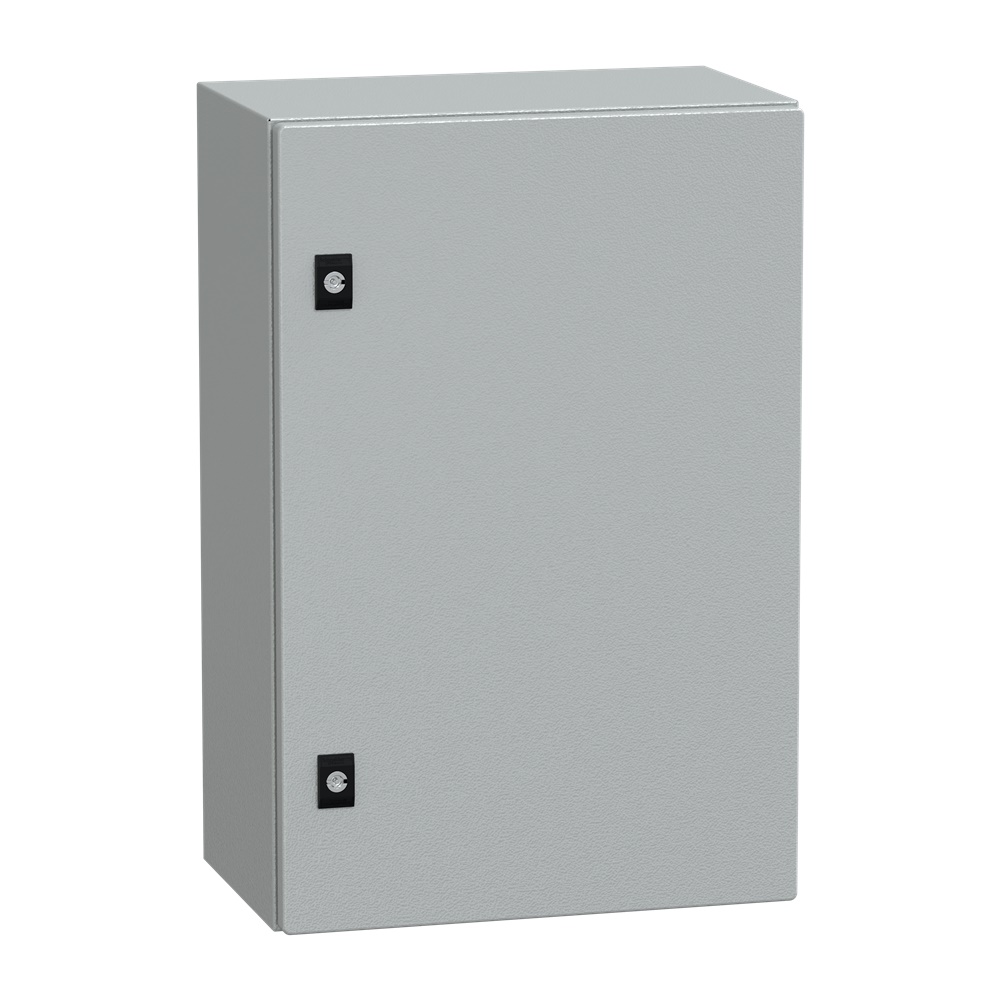 Cassetta acciaio PanelSeT CRN 600x400x250 porta piena IP66 IK10 montaggio parete grigio RAL7035
