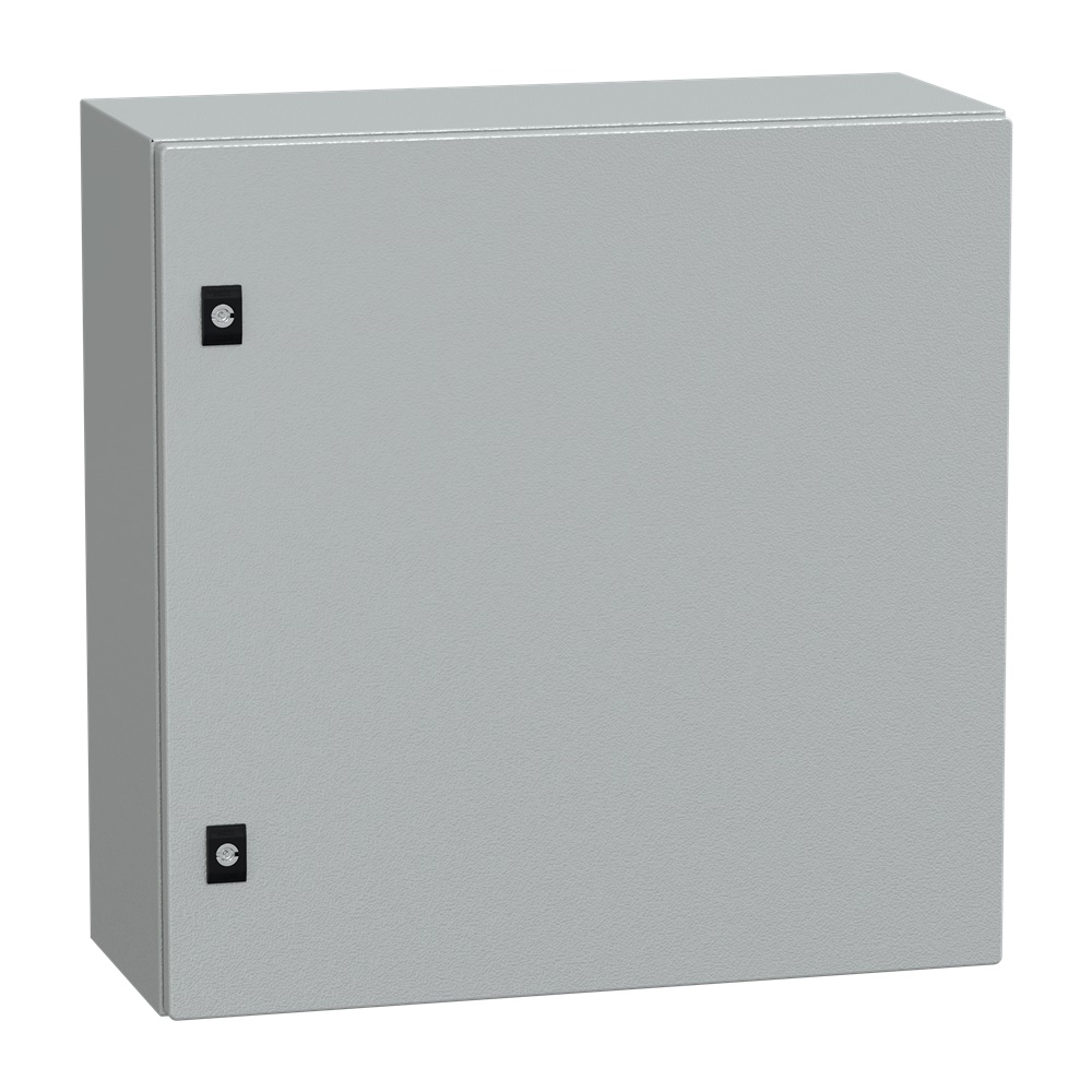 Cassetta acciaio montaggio parete 600x600x250 porta piena vetro IP66 IK08 grigio