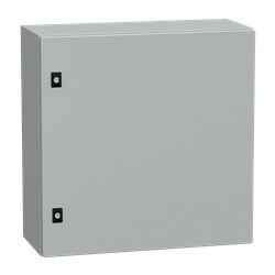 Cassetta acciaio montaggio parete 600x600x250 porta piena vetro IP66 IK08 grigio
