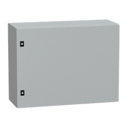 Cassetta acciaio porta piena 600x800x300 mm montaggio parete IP66 IK08 grigio
