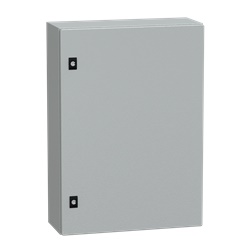 Cassetta acciaio montaggio parete 700x500x200 mm porta piena vetro Securit IP66 IK08 grigio