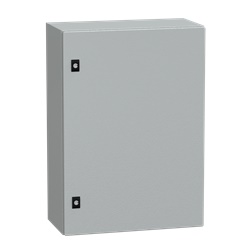 Cassetta acciaio montaggio parete 700x500x250 mm porta piena IP66 IK10 grigio RAL 7035